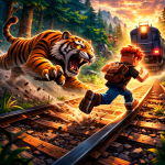 Play Running From A Hungry Tiger now!