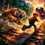 Play Running From A Hungry Tiger now!