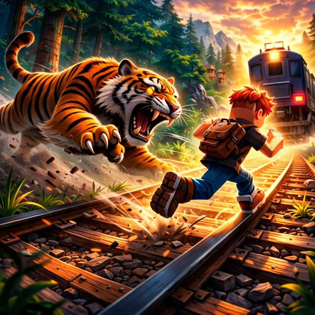 Play Running From A Hungry Tiger now!